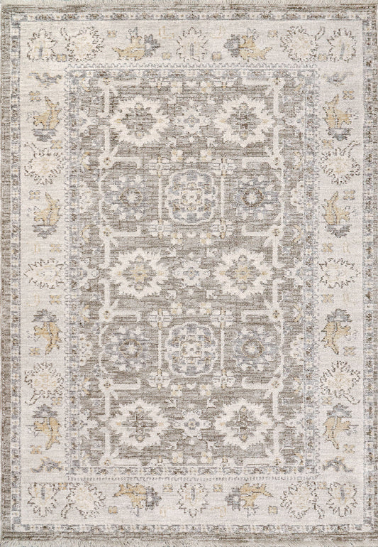 Dynamic Rugs Calypso 13507 Ivory Grey Transitional Machine-Made Rug