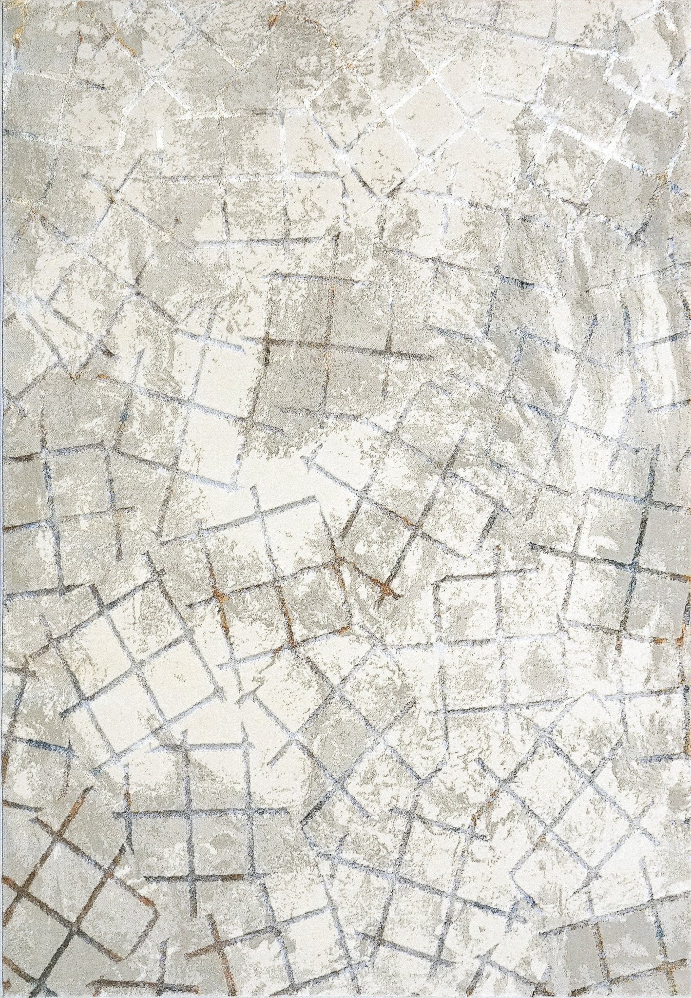 Dynamic Rugs Gold 1354 Cream Silver Gold Modern Machine - Made Rug - Rugs - Dynamic Rugs - Atlanta Designer Rugs