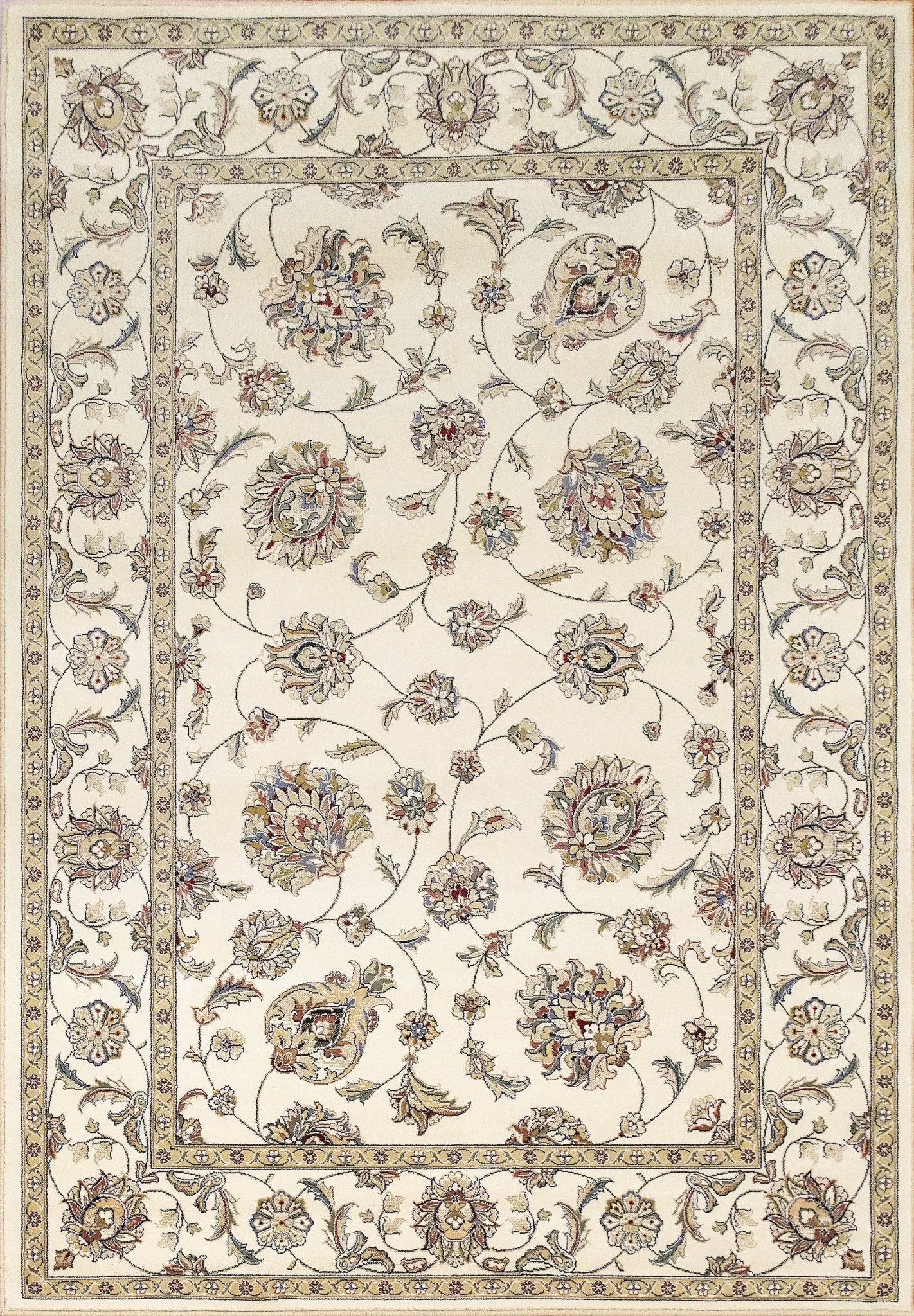 Dynamic Rugs Ancient Garden 57365 Ivory Ivory Traditional Machine - Made Rug - Rugs - Dynamic Rugs - Atlanta Designer Rugs