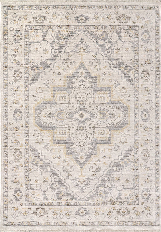 Dynamic Rugs Calypso 13504 Ivory Grey Traditional Machine-Made Rug