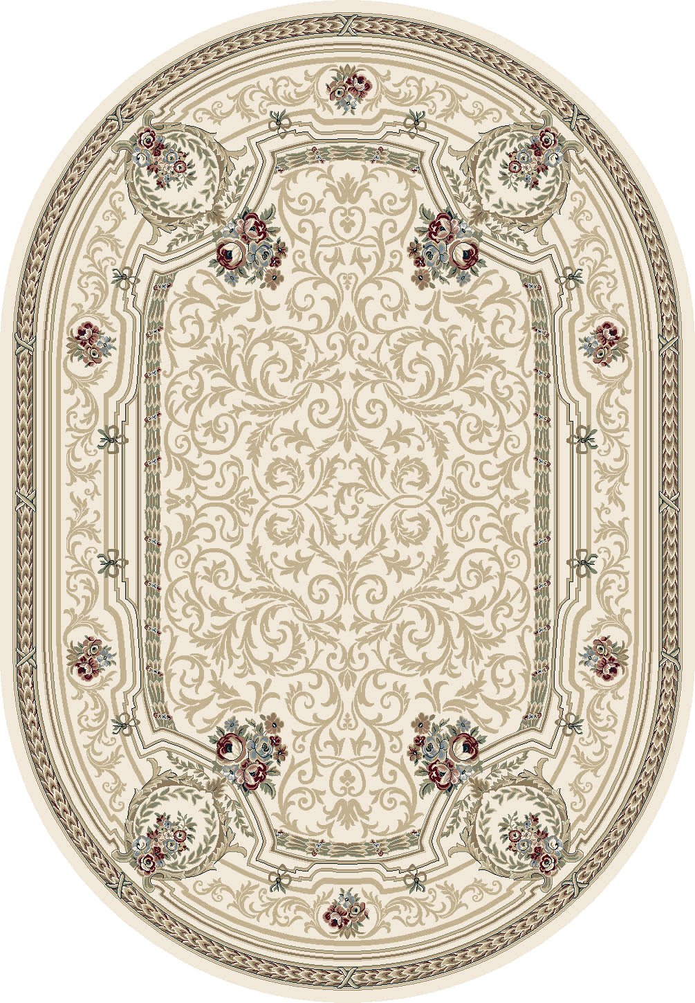 Dynamic Rugs Ancient Garden 57091 Ivory Traditional Machine - Made Rug - Rugs - Dynamic Rugs - Atlanta Designer Rugs