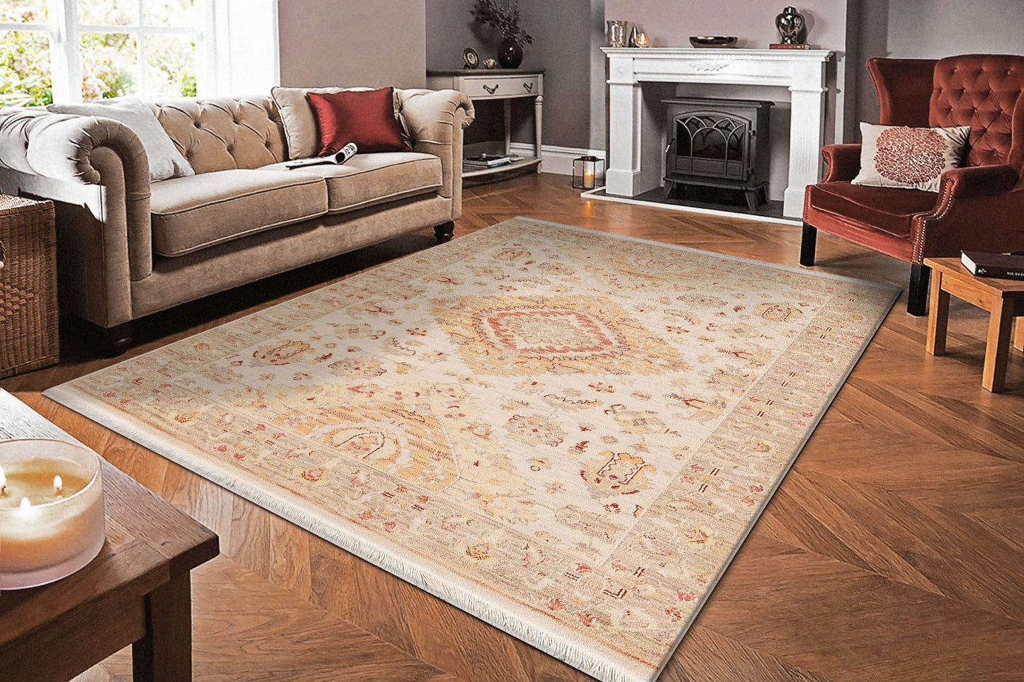 Dynamic Rugs Wade 18602 Taupe Rust Multi Transitional Machine - Made Rug - Rugs - Dynamic Rugs - Atlanta Designer Rugs