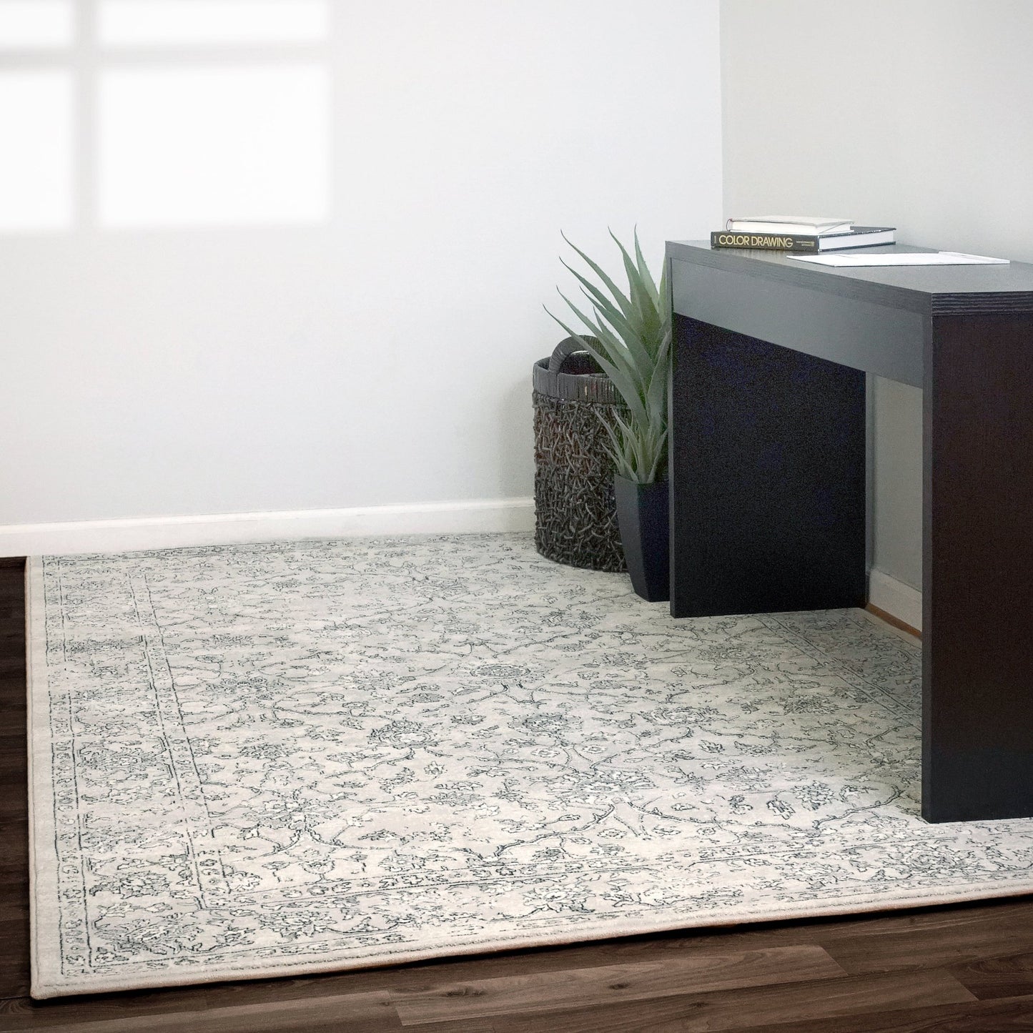 Dynamic Rugs Ancient Garden 57136 Silver Grey Traditional Machine - Made Rug - Rugs - Dynamic Rugs - Atlanta Designer Rugs