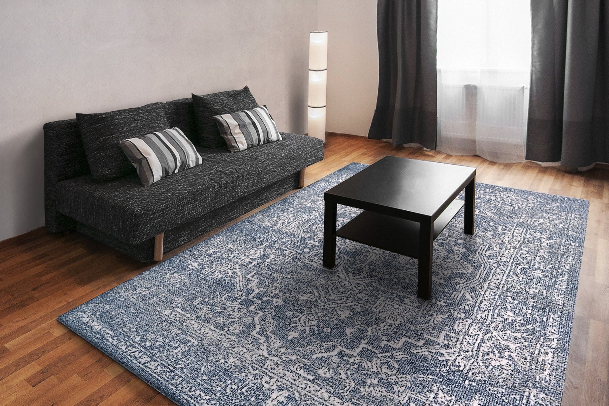 Dynamic Rugs Soma 6191 Denim Ivory Transitional Machine - Made Rug - Rugs - Dynamic Rugs - Atlanta Designer Rugs