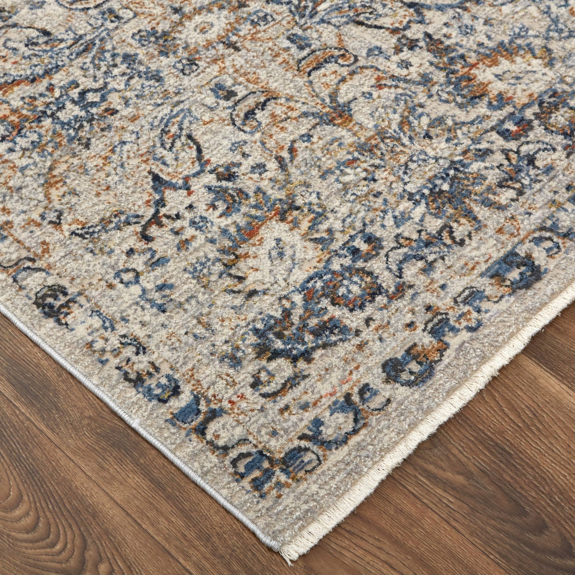 Feizy Kaia 39GNF Blue Multi Transitional/Bohemian & Eclect Machine Woven Rug - Rugs - Feizy - Atlanta Designer Rugs