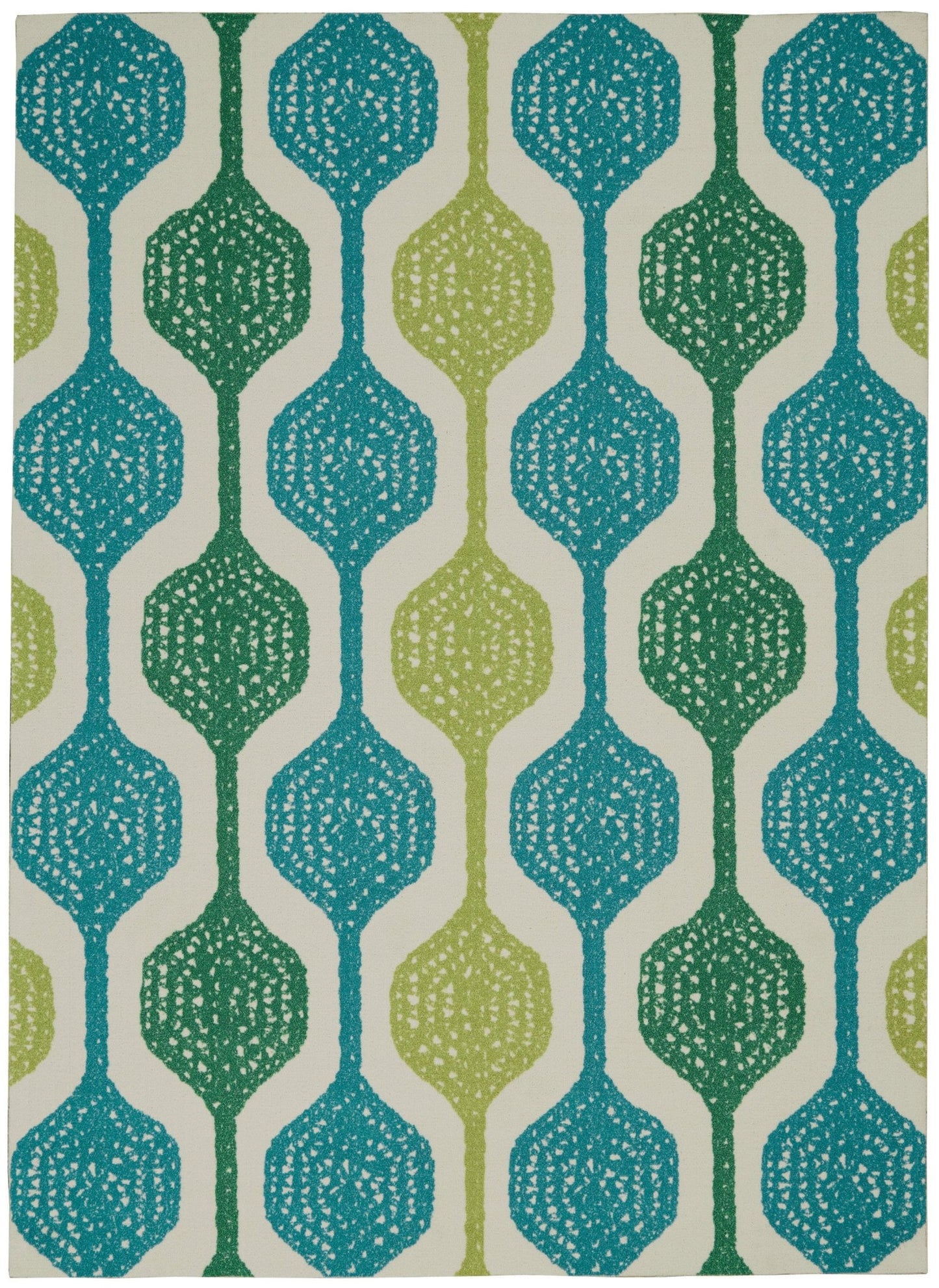 Waverly Sun N Shade SND70 Ivory Aqua Contemporary Machinemade Rug - Rugs - Waverly - Atlanta Designer Rugs