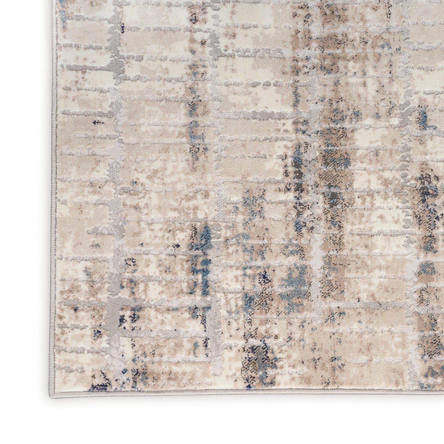 Calvin Klein CK022 Infinity IFN02 Ivory Grey Blue Contemporary Machinemade Rug - Rugs - Calvin Klein - Atlanta Designer Rugs