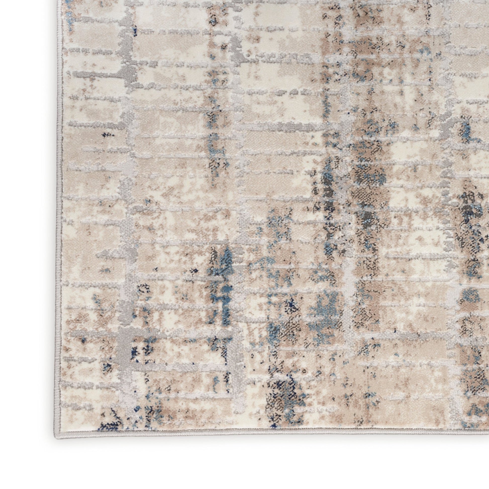 Calvin Klein CK022 Infinity IFN02 Ivory Grey Blue Contemporary Machinemade Rug - Rugs - Calvin Klein - Atlanta Designer Rugs