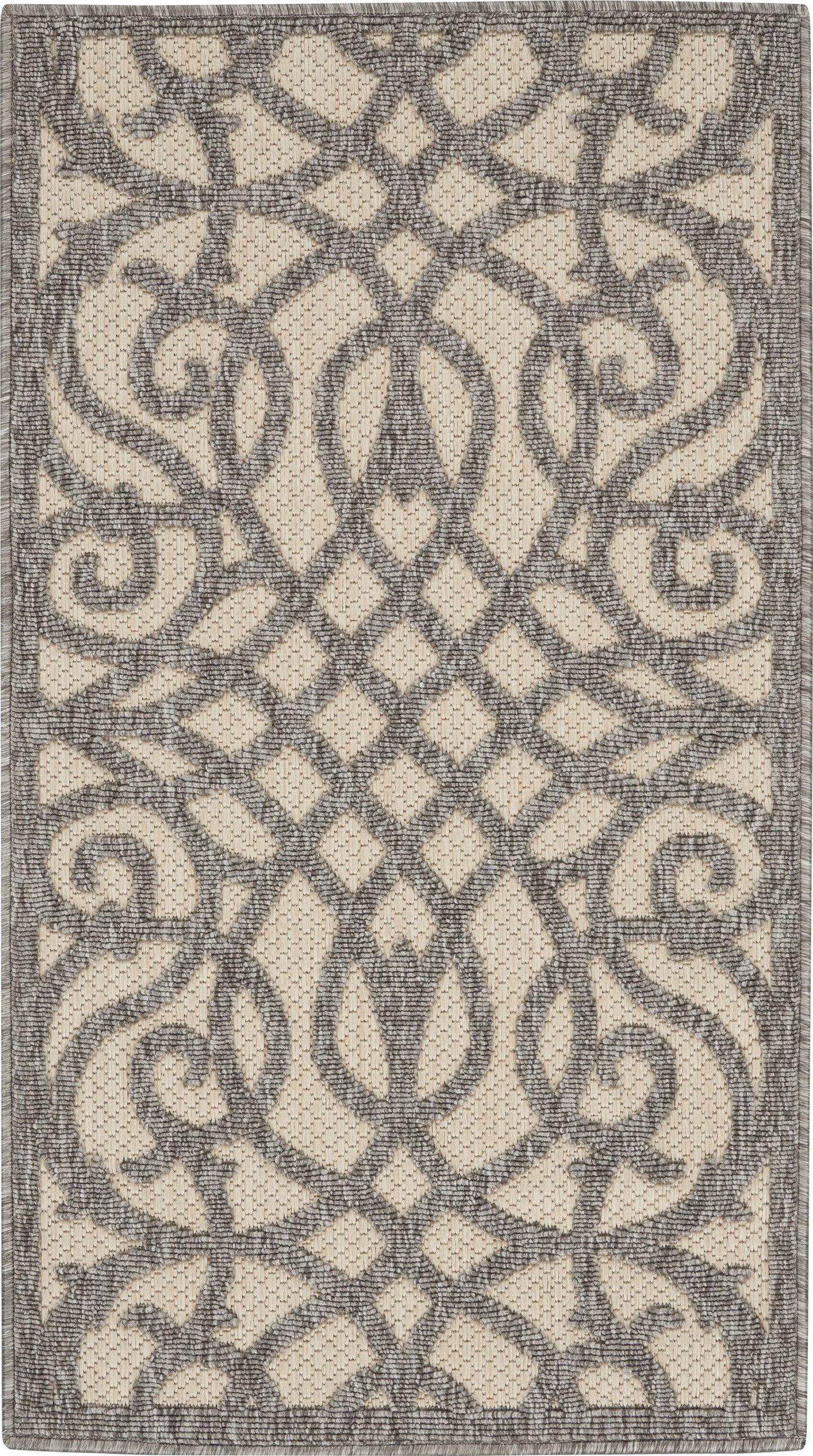 Nourison Home Cozumel CZM04 Cream Grey Contemporary Power-Loomed Rug