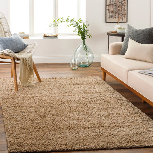 Surya Deluxe Shag DXS-2321 Medium Brown Modern Machinemade Rug