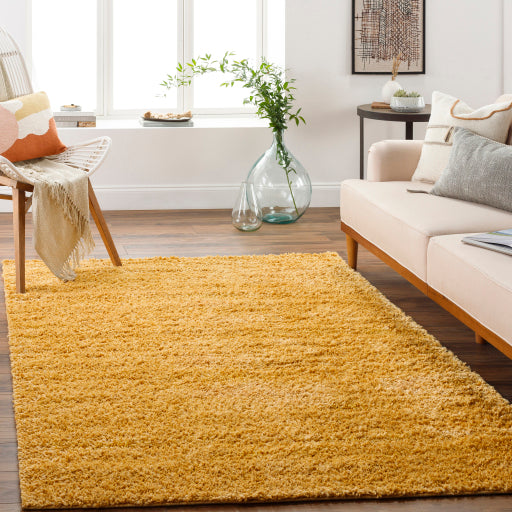 Surya Deluxe Shag DXS-2323 Mustard Modern Machinemade Rug