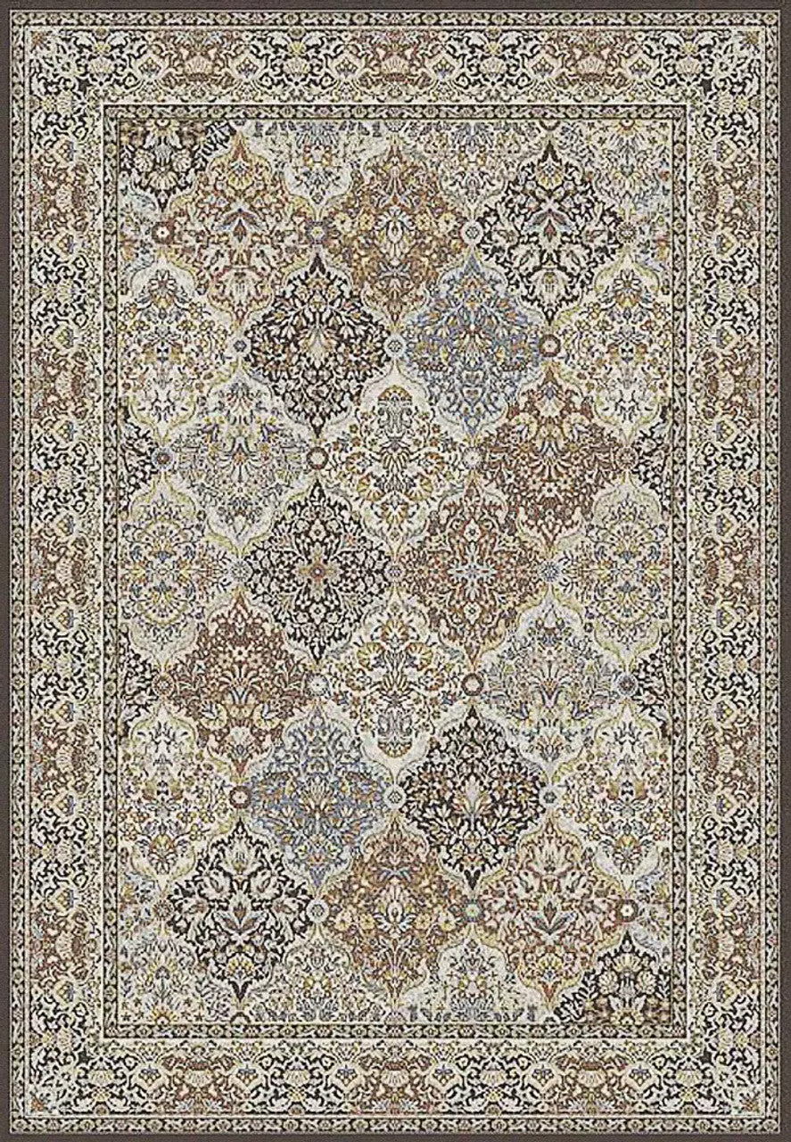 Dynamic Rugs Ancient Garden 57008 Brown Blue  Traditional Machine-Made Rug