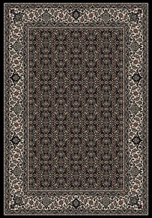 Dynamic Rugs Ancient Garden 57011 Black Ivory  Traditional Machine-Made Rug