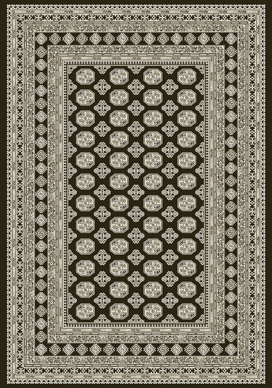 Dynamic Rugs Ancient Garden 57102 Charcoal Silver Traditional Machine - Made Rug - Rugs - Dynamic Rugs - Atlanta Designer Rugs