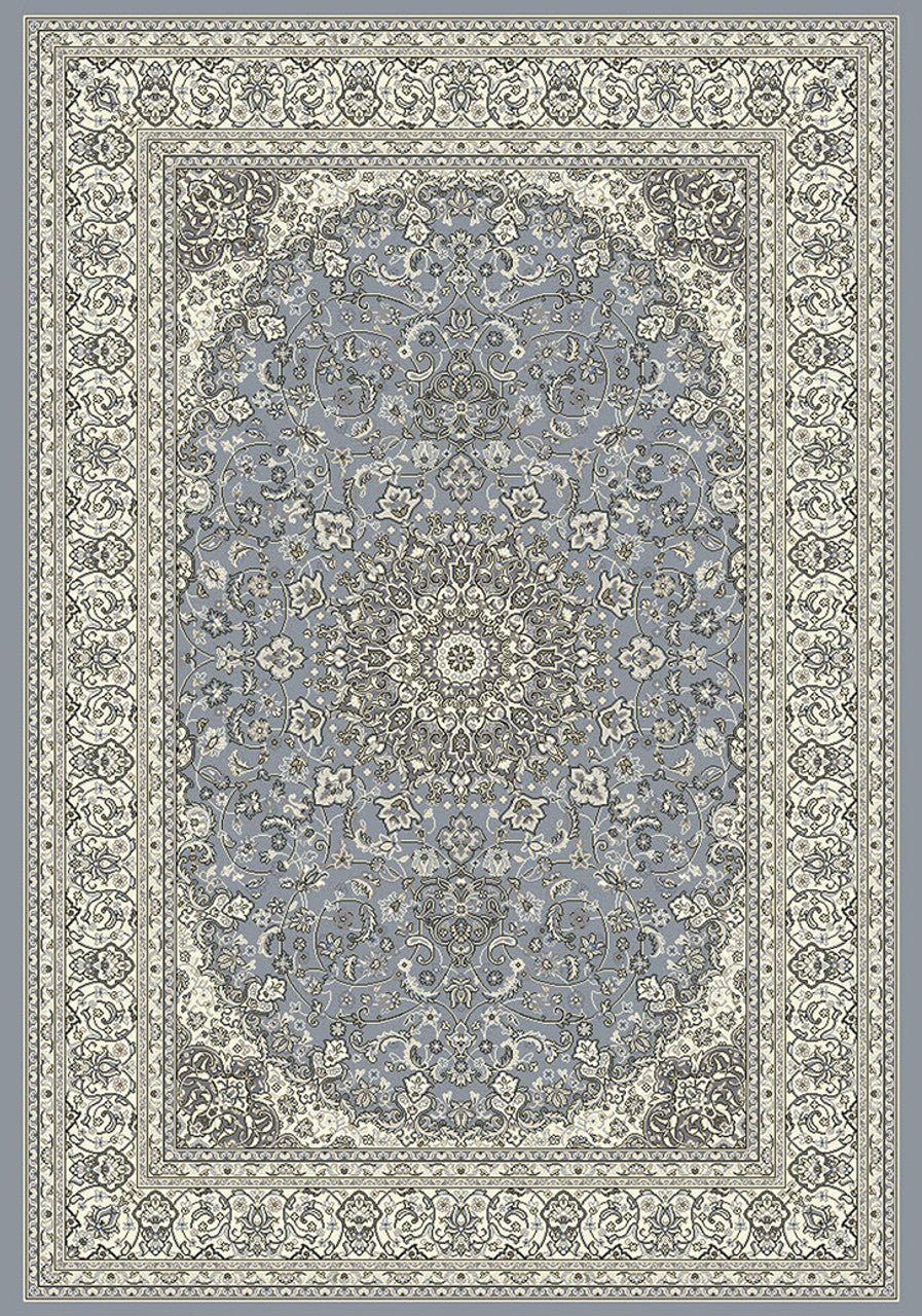 Dynamic Rugs Ancient Garden 57119 Steel Blue Cream Traditional Machine - Made Rug - Rugs - Dynamic Rugs - Atlanta Designer Rugs