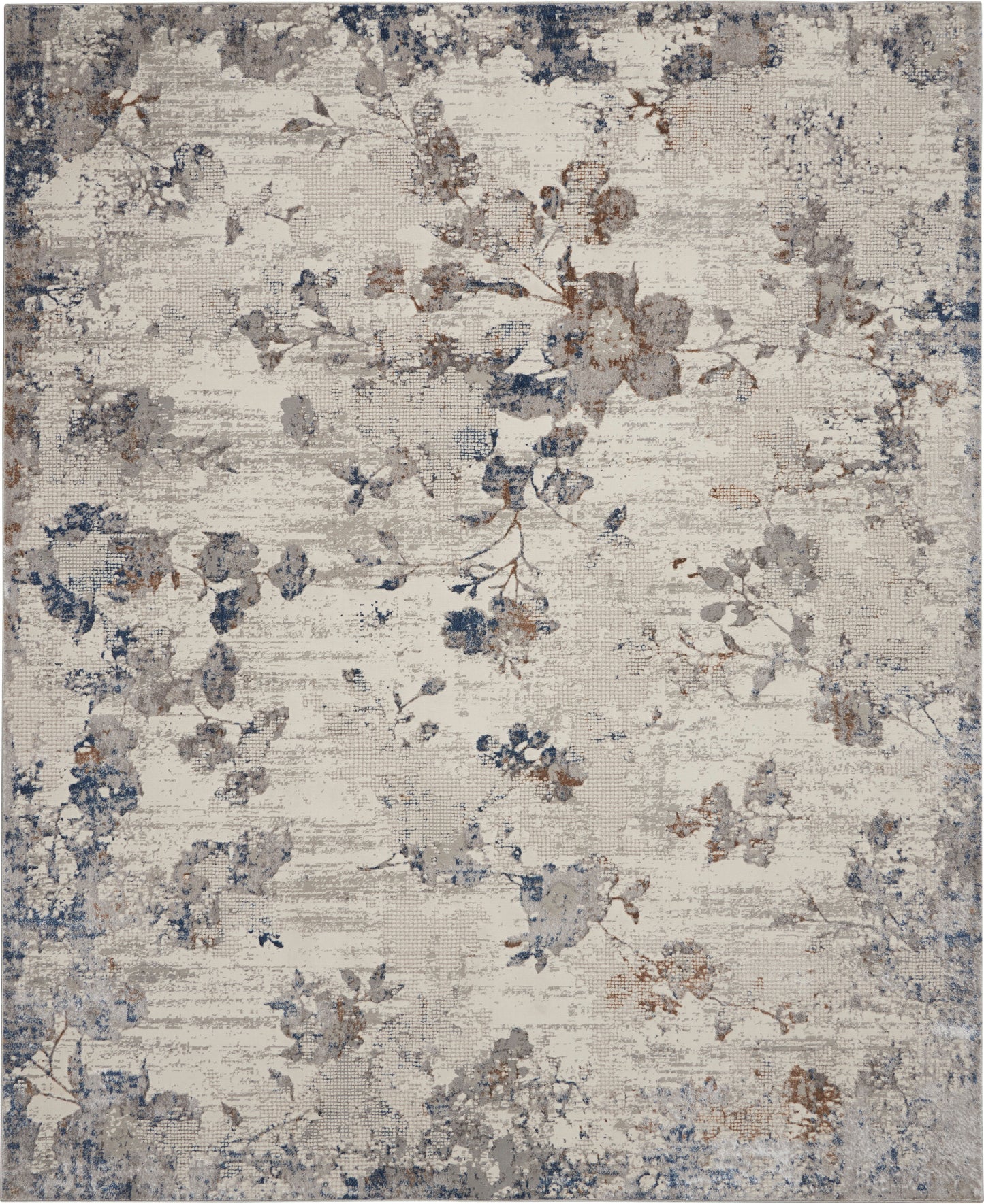 Nourison Royal Terrace KI40 Ivory Grey Contemporary Power-Loomed Rug