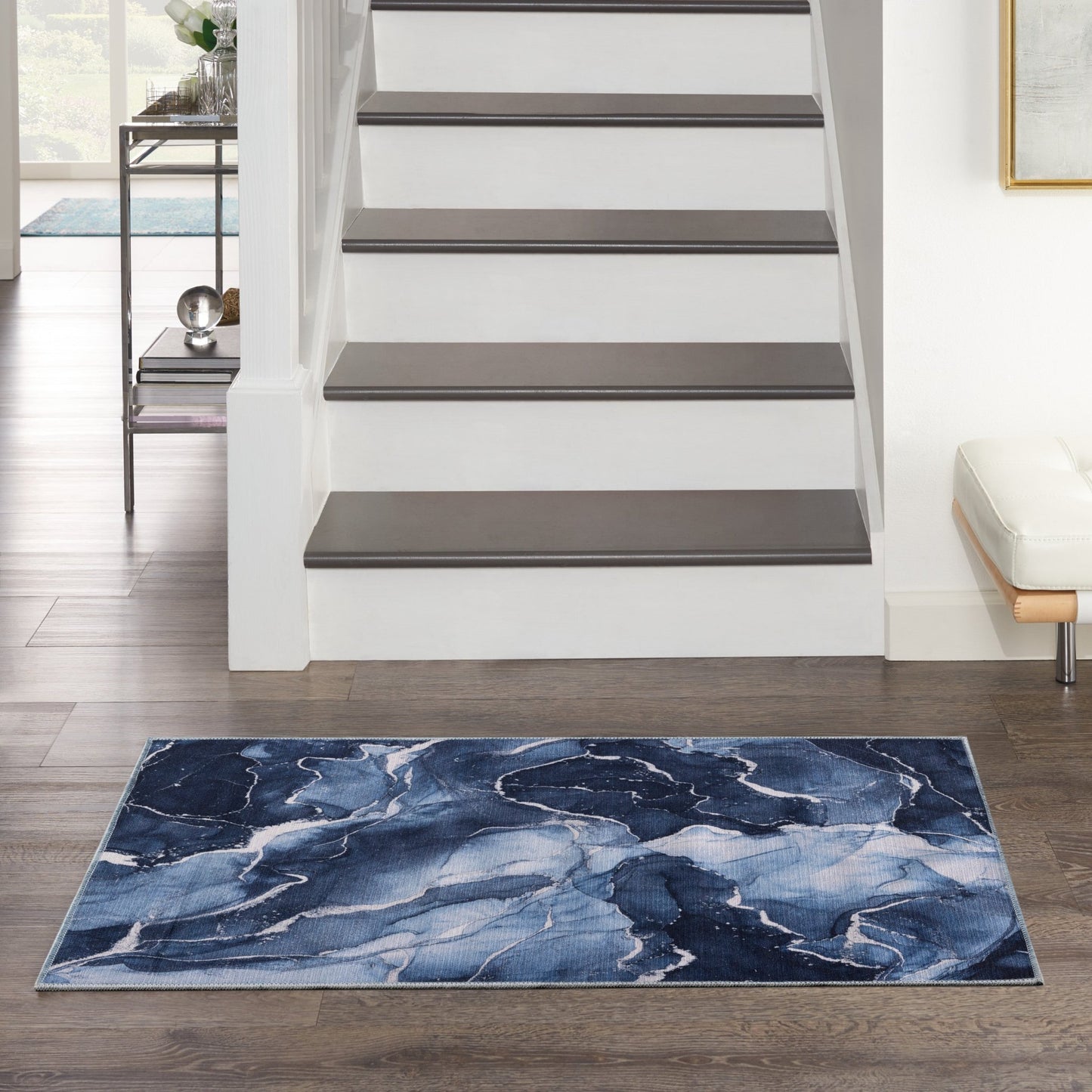 Inspire Me! Home Décor Daydream DDR02 Navy Blue Contemporary Machinemade Rug - Rugs - Inspire Me! Home Décor - Atlanta Designer Rugs