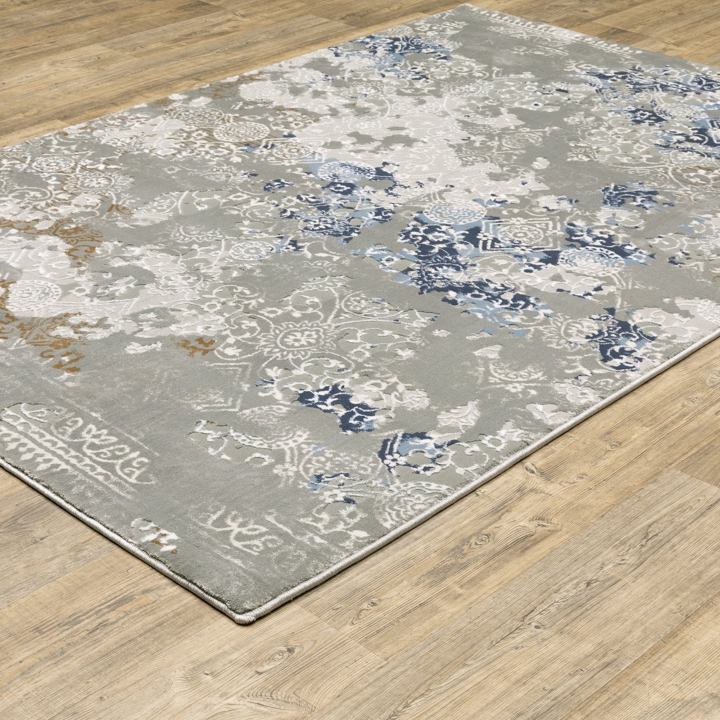 Oriental Weavers EASTON 7111F Grey Blue Casual Machinemade Rug