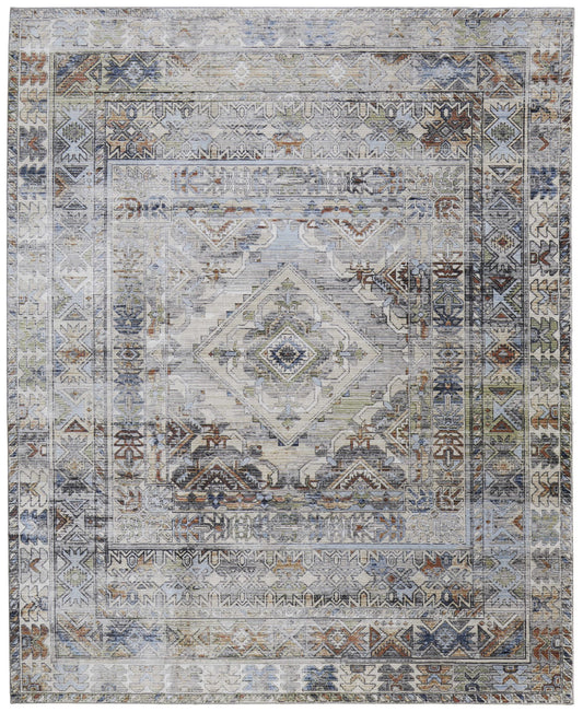 Feizy Melrose 39P0F Ivory Multi Transitional/Casual/Industrial Machinemade Rug - Rugs - Feizy - Atlanta Designer Rugs