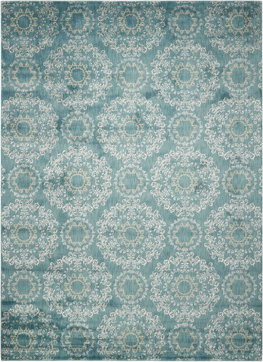 Nourison Home Tranquility  Aqua  Transitional