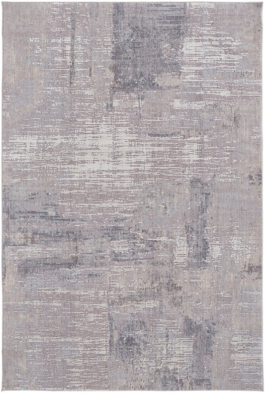 Feizy Lennon 39G1F Gray Blue Abstract Machine Woven Rug - Rugs - Feizy - Atlanta Designer Rugs