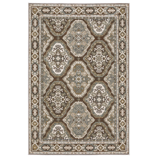 Oriental Weavers Ellington ELL03 Rust Traditional Power-Loomed Rug