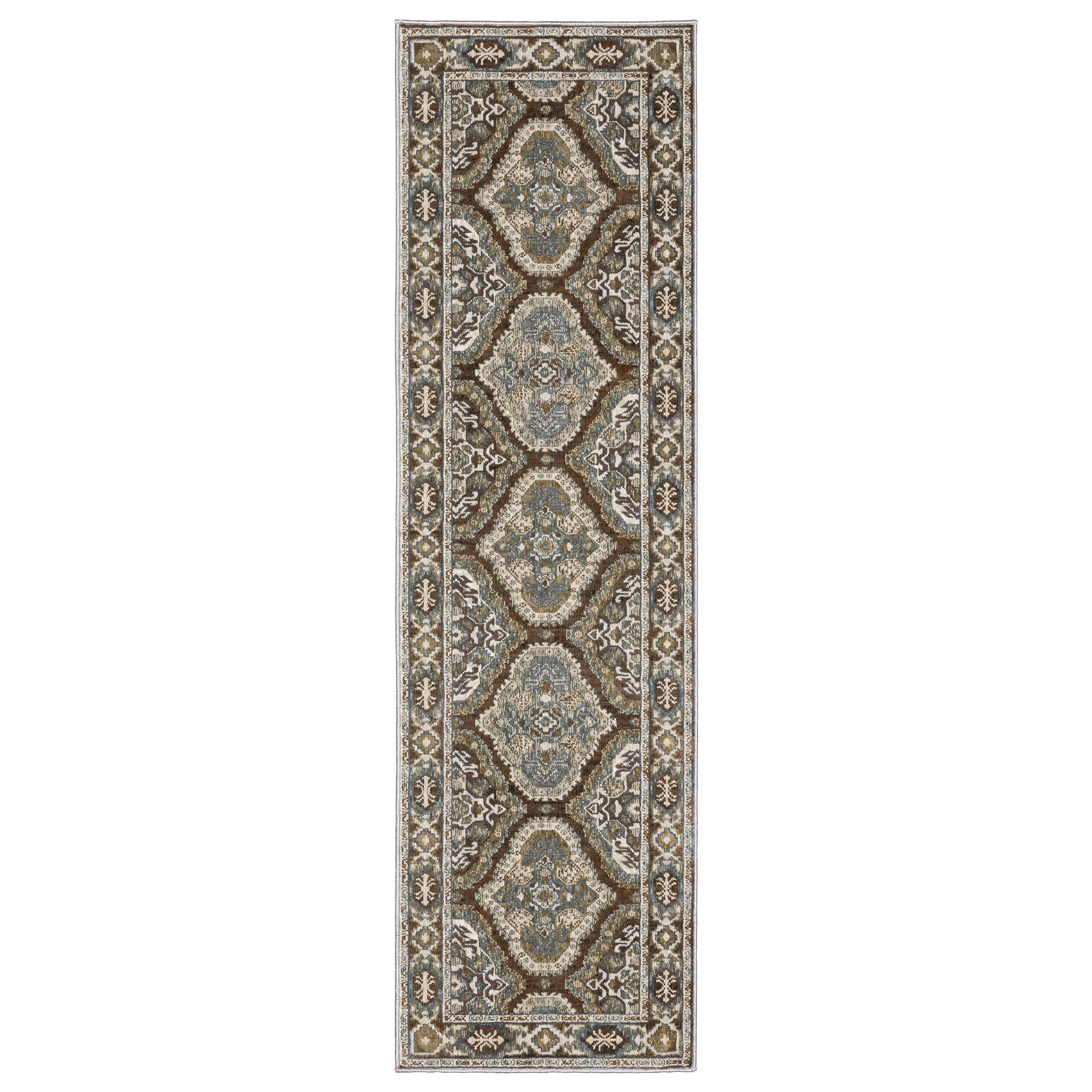 Oriental Weavers Ellington ELL03 Rust Traditional Power-Loomed Rug