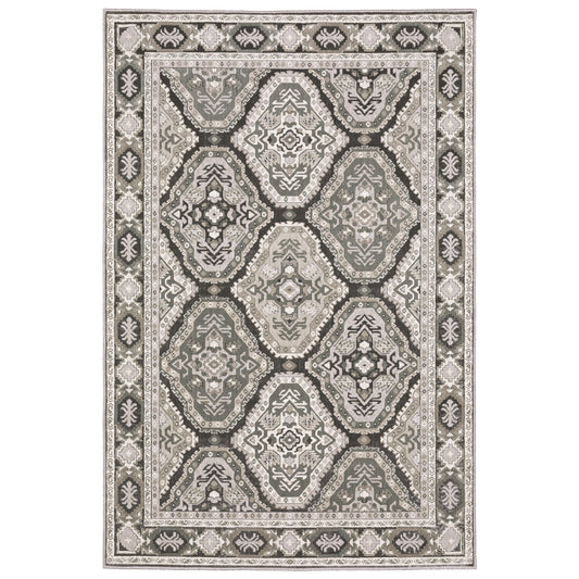 Oriental Weavers Ellington ELL04 Grey Traditional Power-Loomed Rug