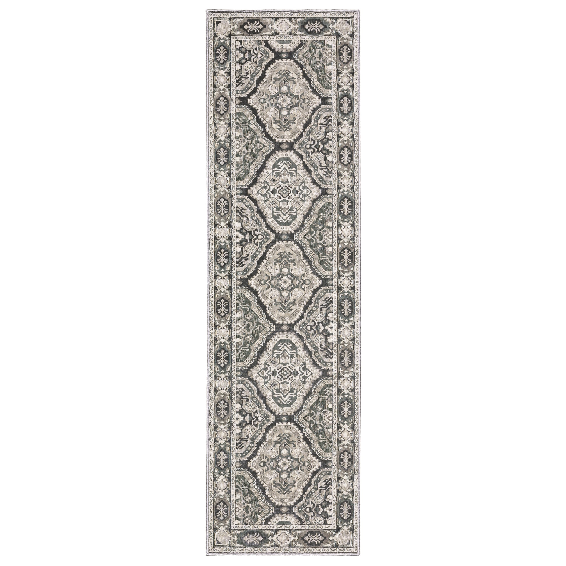 Oriental Weavers Ellington ELL04 Grey Traditional Power-Loomed Rug