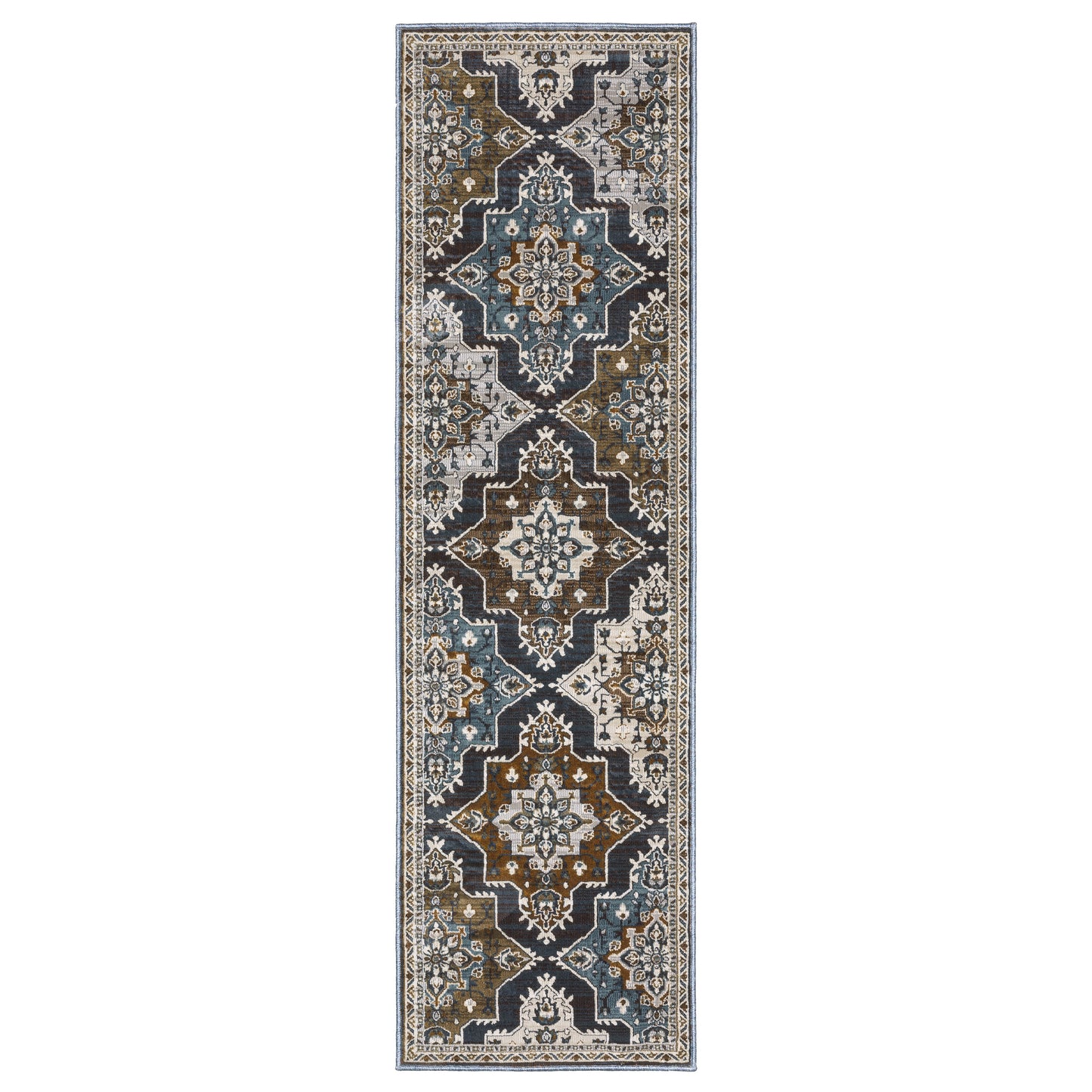 Oriental Weavers Ellington ELL07 Blue Casual Power-Loomed Rug