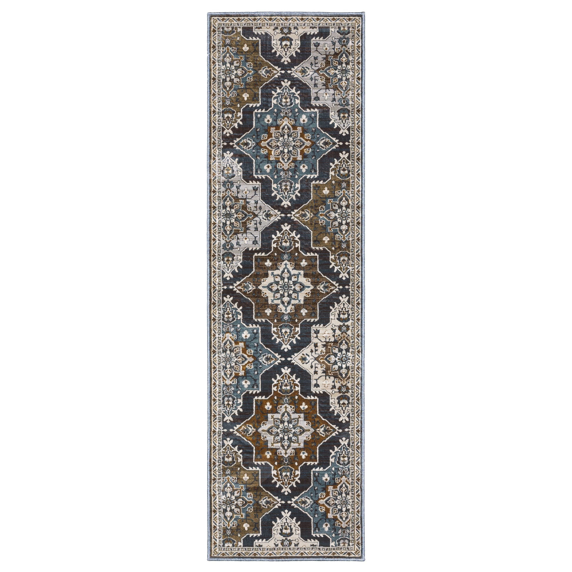 Oriental Weavers Ellington ELL07 Blue Casual Power-Loomed Rug