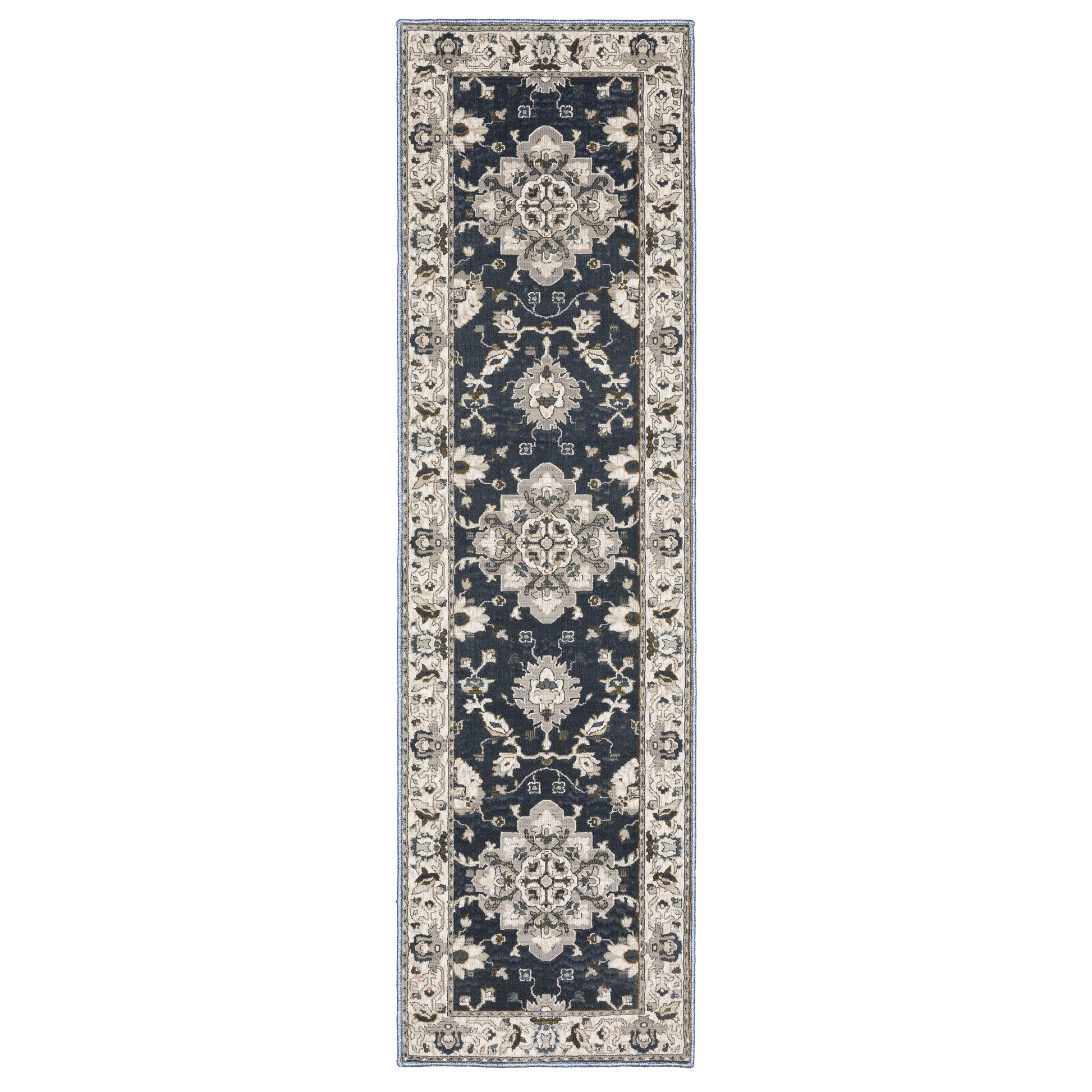 Oriental Weavers Ellington ELL08 Blue Traditional Power-Loomed Rug