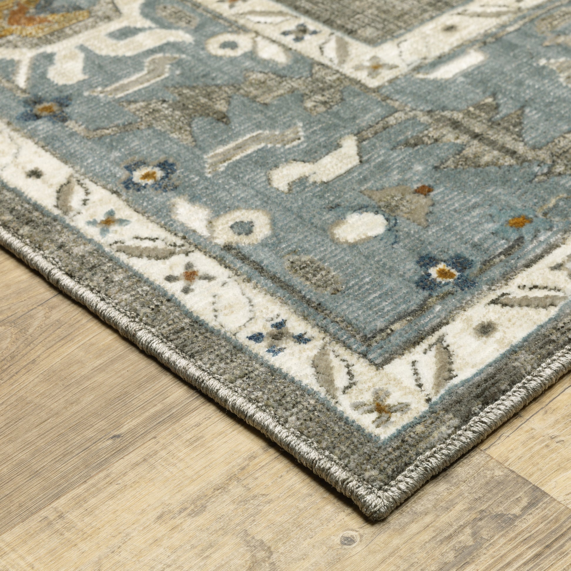 Oriental Weavers Ellington ELL09 Grey Traditional Power-Loomed Rug