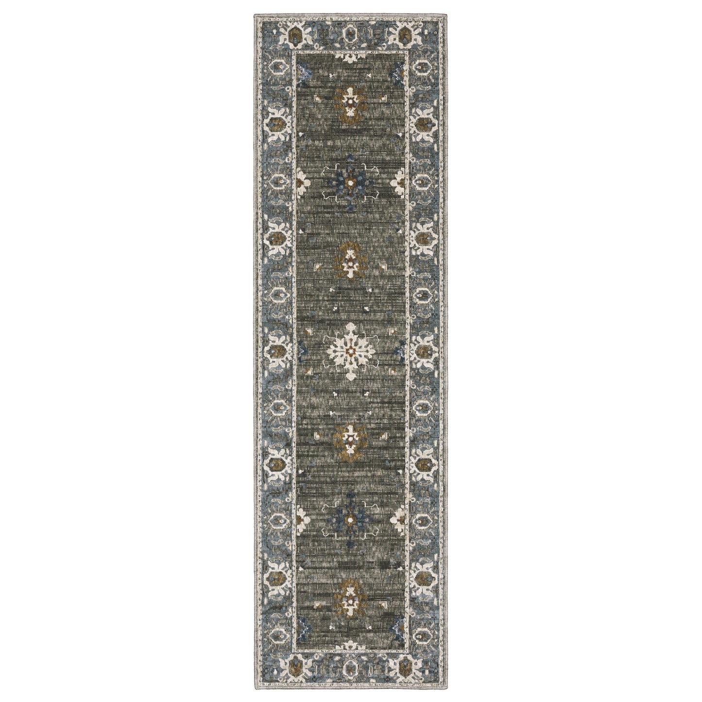 Oriental Weavers Ellington ELL09 Grey Traditional Power-Loomed Rug