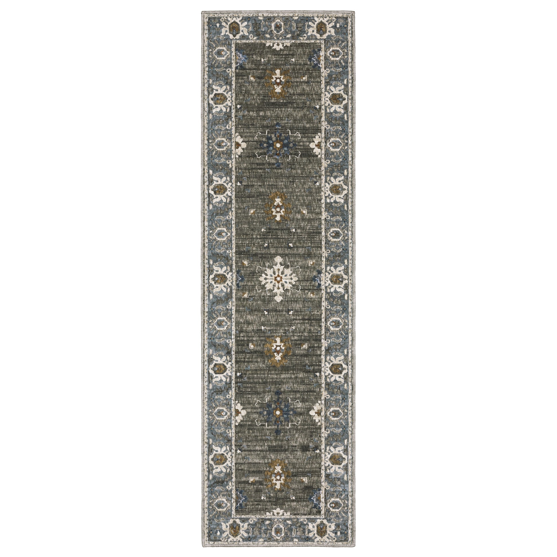 Oriental Weavers Ellington ELL09 Grey Traditional Power-Loomed Rug