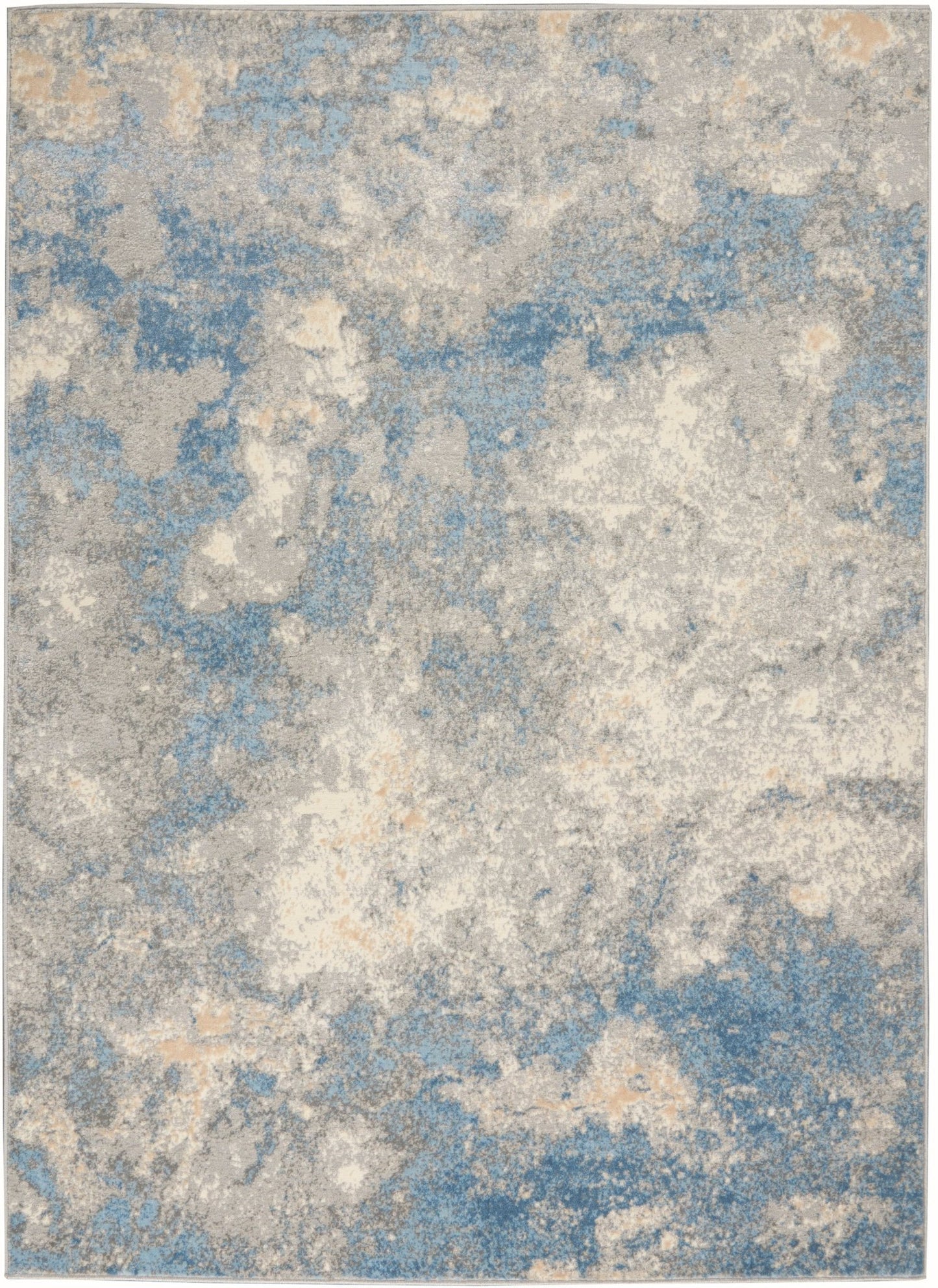 Inspire Me! Home Décor Joli IMHR1 Ivory Blue Contemporary Machinemade Rug - Rugs - Inspire Me! Home Décor - Atlanta Designer Rugs