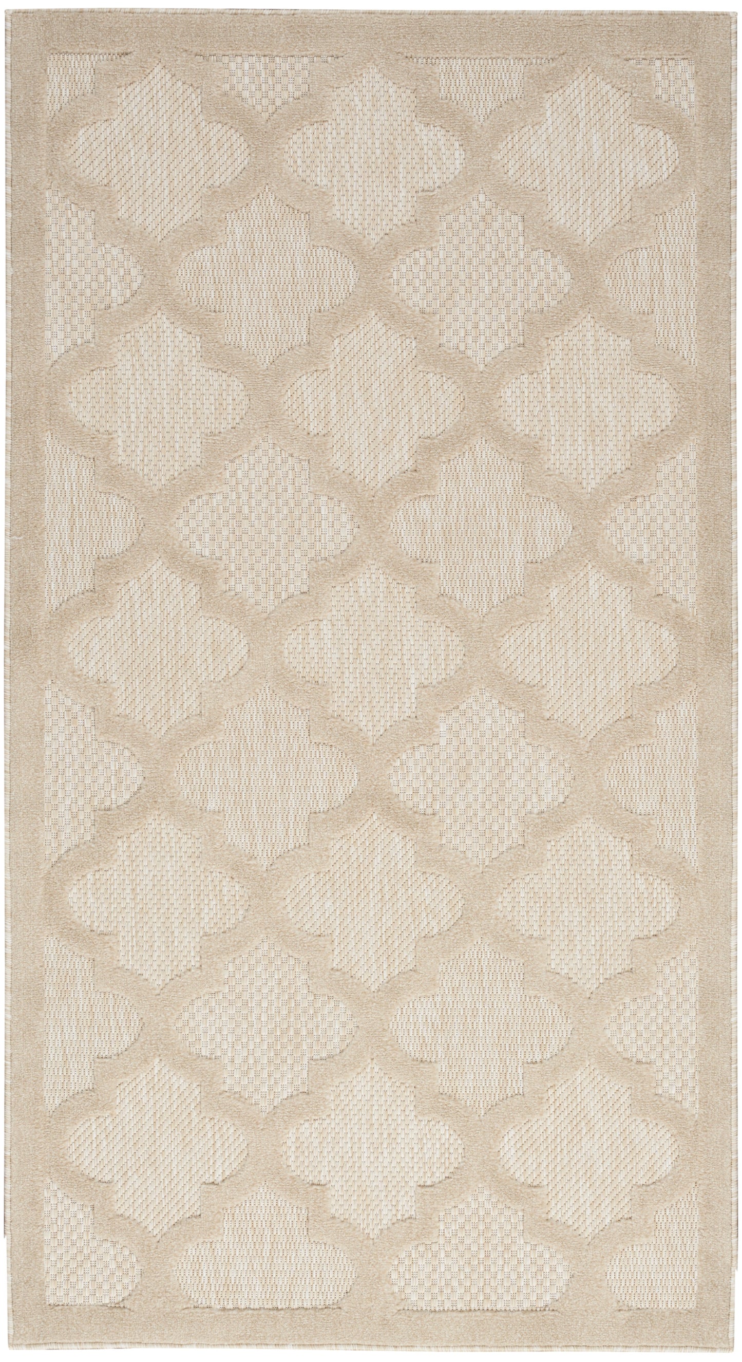 Nourison Home Easy Care NES01 Cream Contemporary Flat Weave Rug