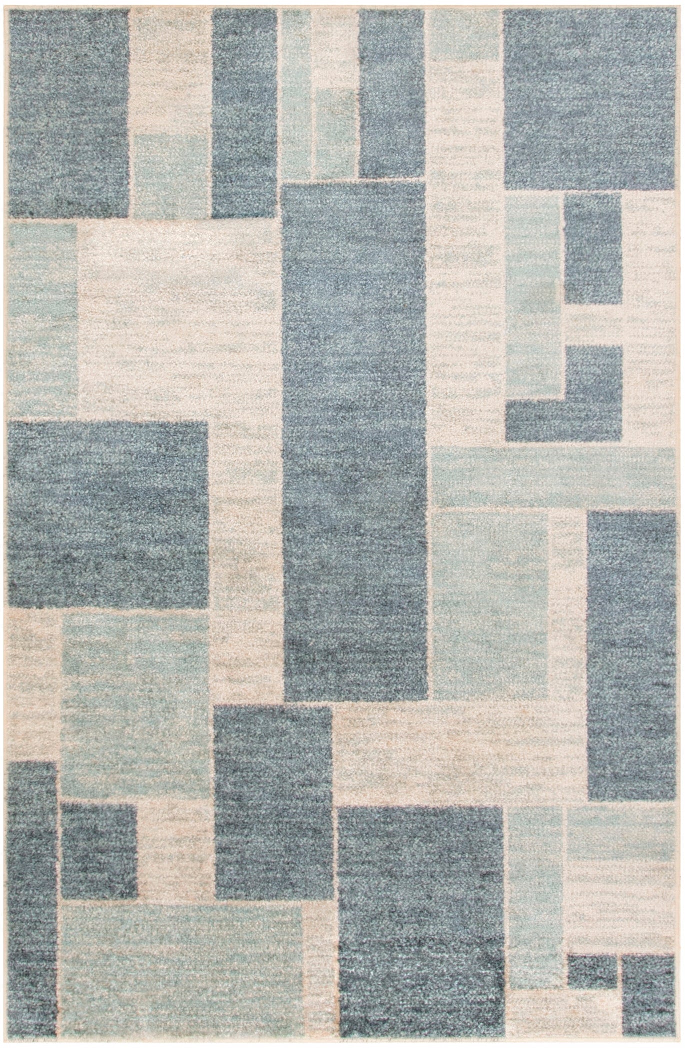 Nourison Home Astra Machine Washable ASW09 Blue Ivory Contemporary Machinemade Rug