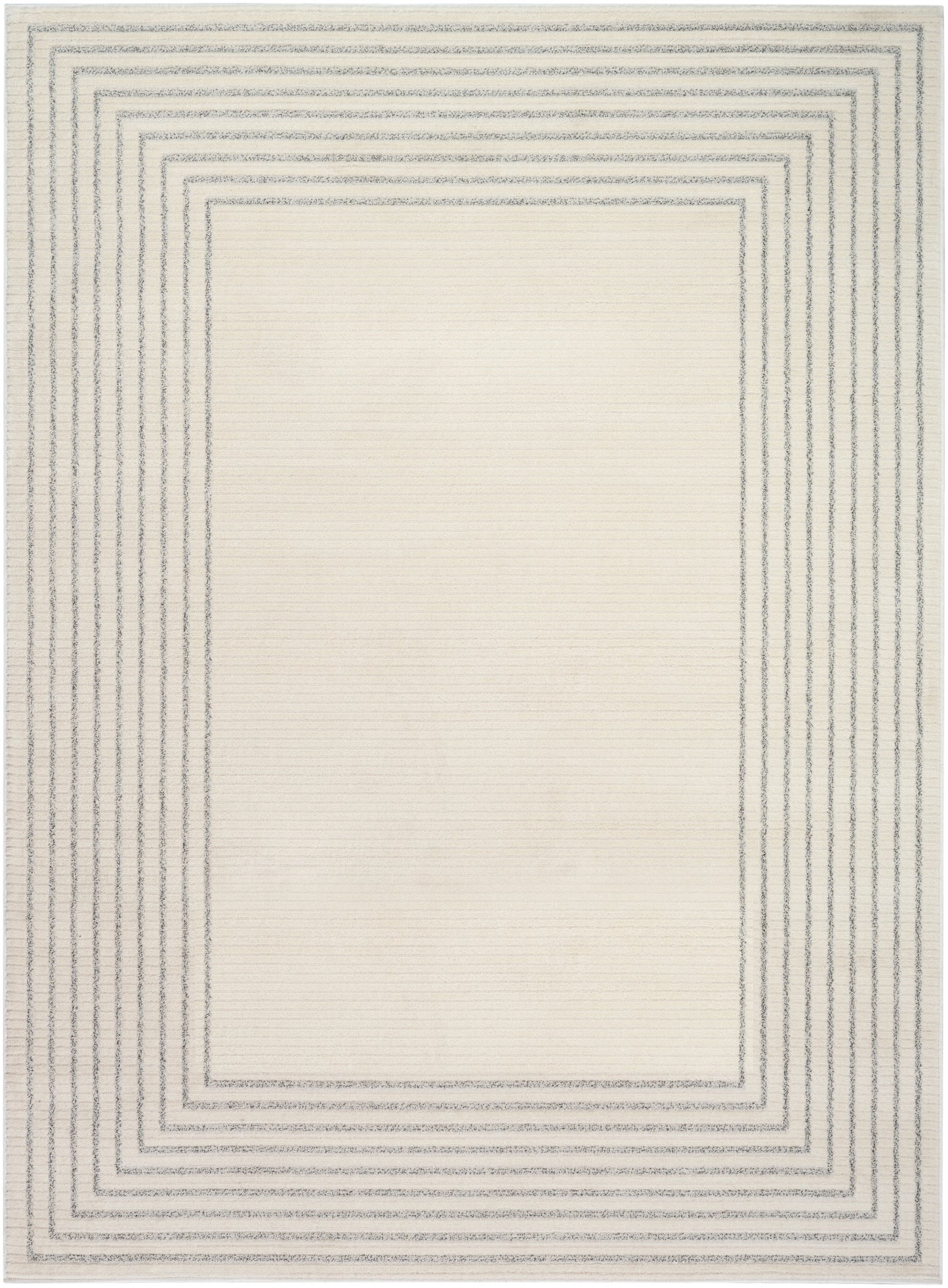 Nourison Home Ivory Hues IVH03 Ivory Grey Contemporary Power-loomed Rug