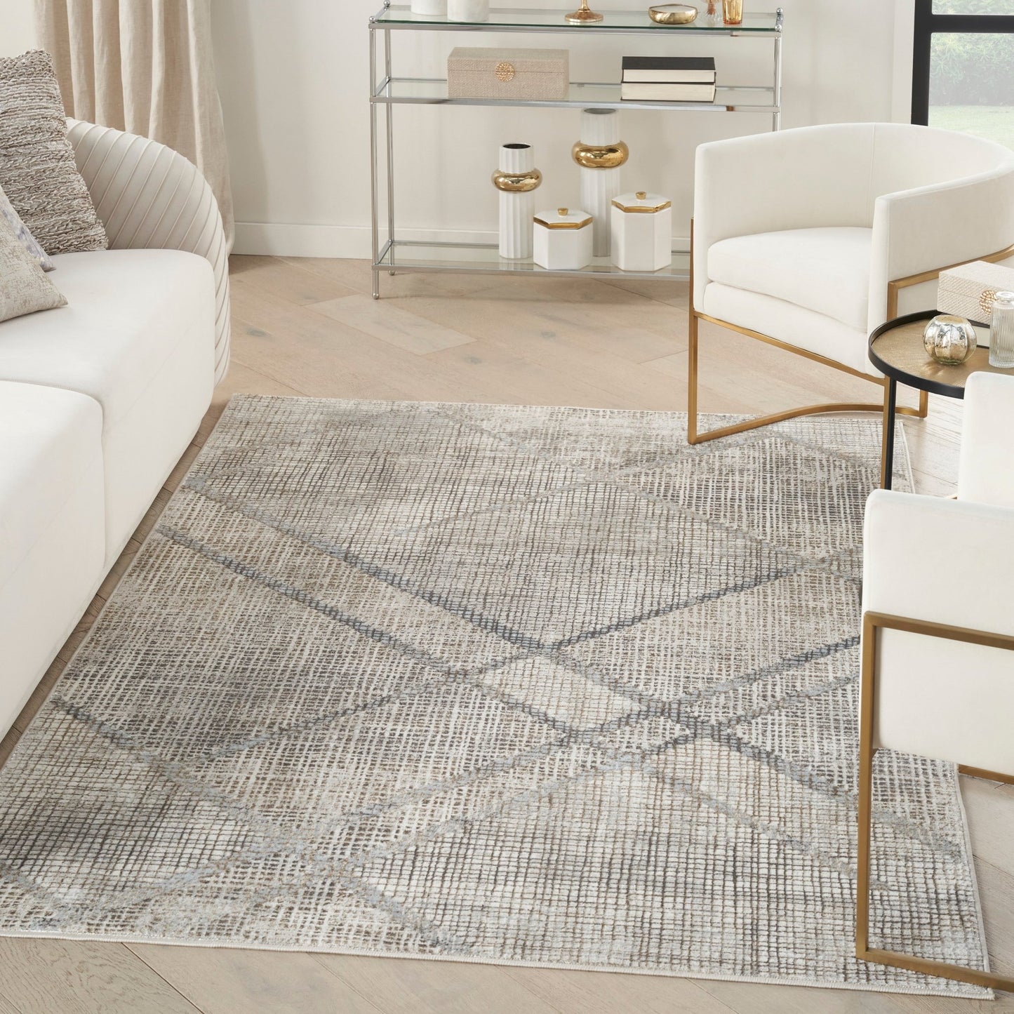 Inspire Me! Home Décor Iliana ILI03 Grey Contemporary Machinemade Rug - Rugs - Inspire Me! Home Décor - Atlanta Designer Rugs