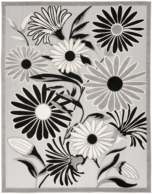 Nourison Home Aloha  Black White  Contemporary