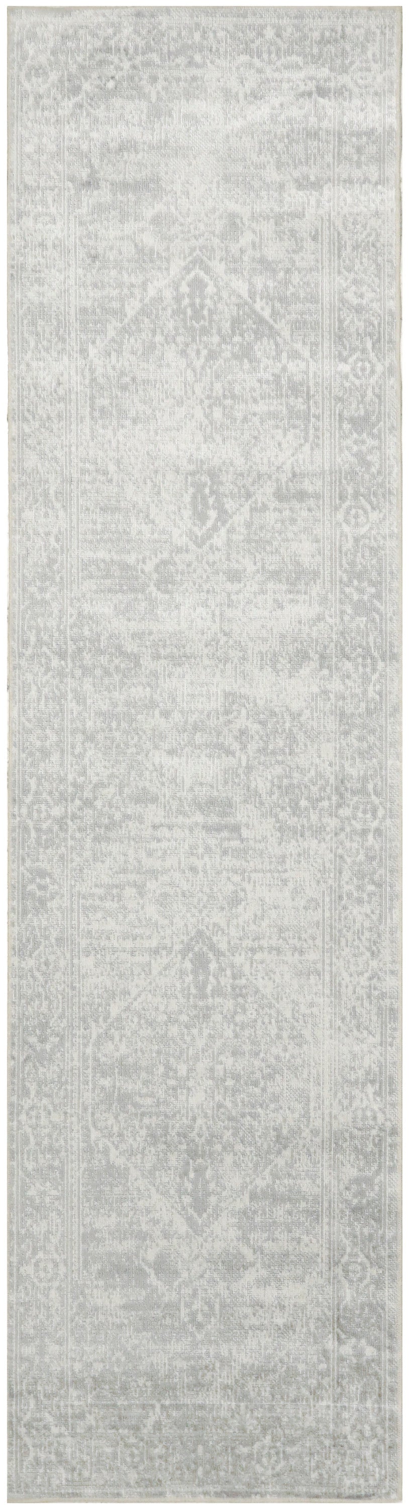 Nourison Home Astra Machine Washable ASW11 Light Grey Traditional Power-Loomed Rug