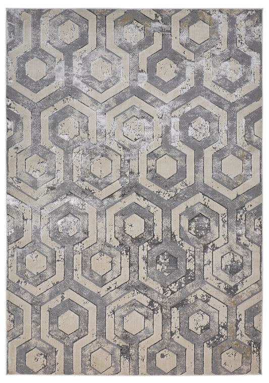 Feizy Micah 3046F Beige Gray Modern/Luxury & Glam/Industria Machine Woven Rug - Rugs - Feizy - Atlanta Designer Rugs