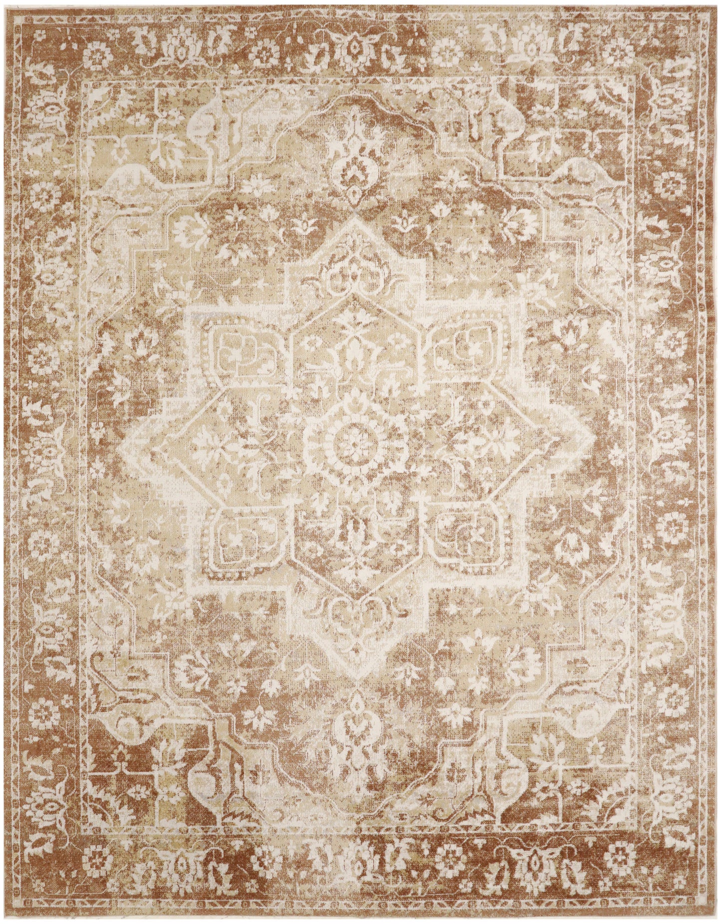 Nourison Home Astra Machine Washable ASW12 Rust Traditional Power-Loomed Rug