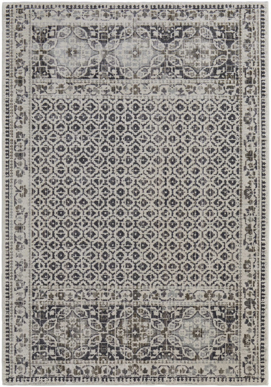 Feizy Kano 3874F Gray Ivory Transitional/Bohemian & Eclect Rug - Rugs - Feizy - Atlanta Designer Rugs