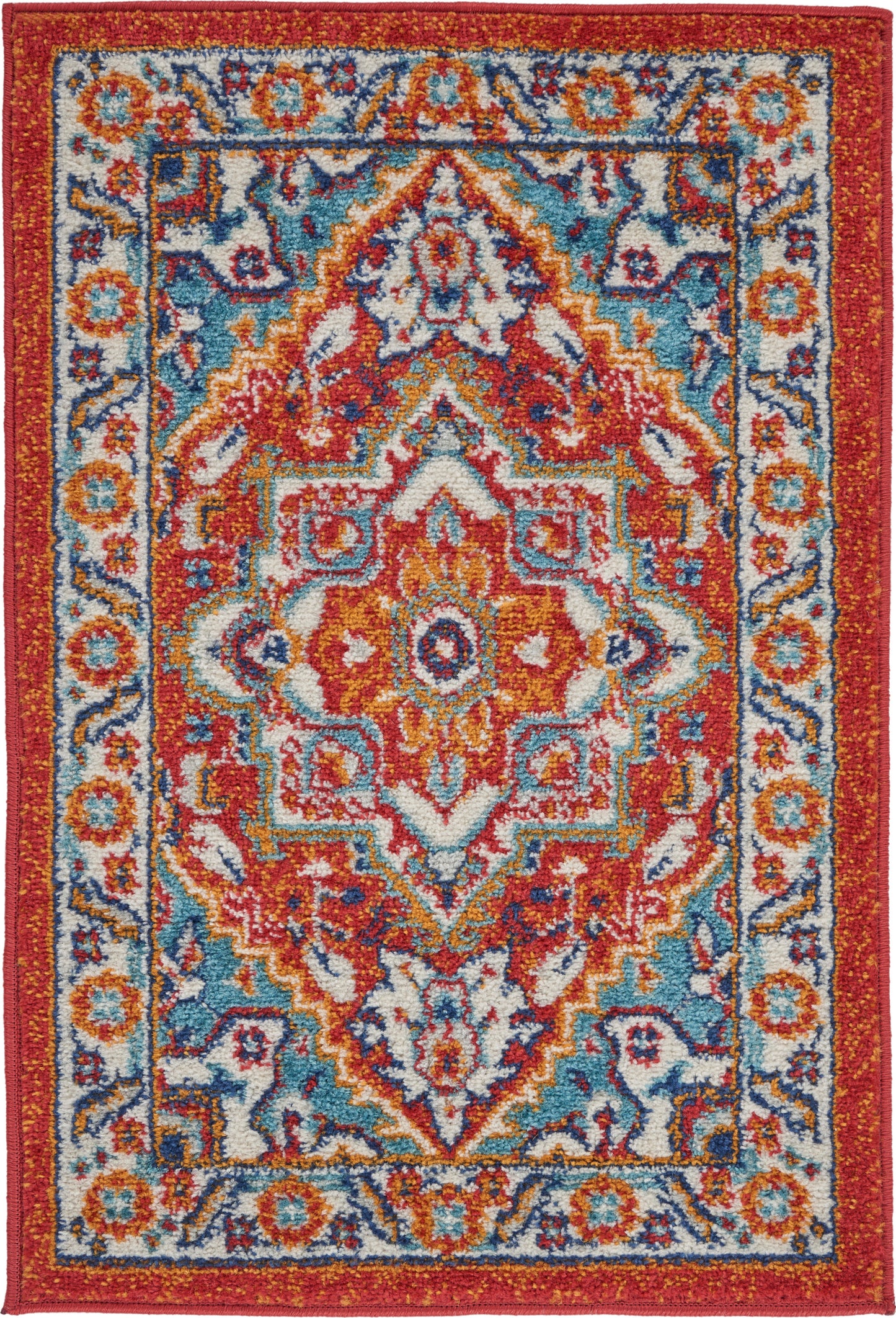 Nourison Home Passion  Red Multicolor  Traditional