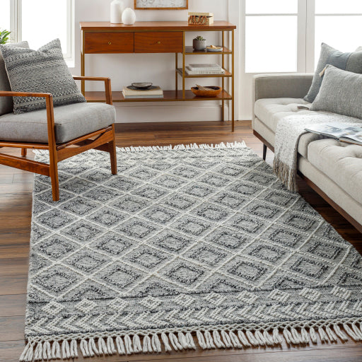 Surya Fleur FLE-2301 White Global Woven Rug