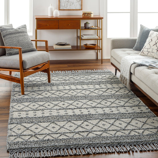 Surya Fleur FLE-2305 Slate Global Woven Rug