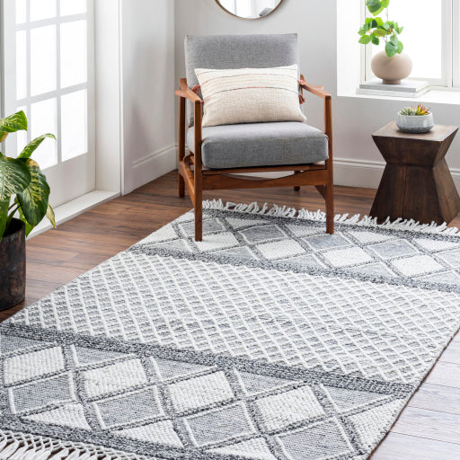 Surya Fleur FLE-2307 White Global Woven Rug