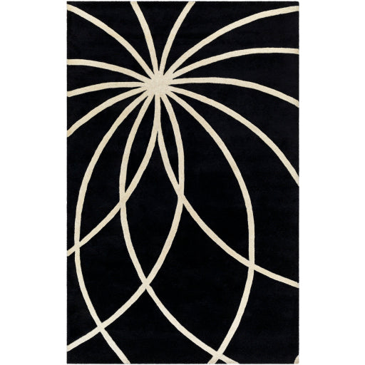 Surya Forum FM-7072 Black Modern Tufted Rug